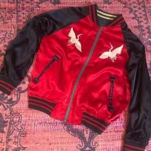 Reversible Satin Bomber Jacket Super Unique